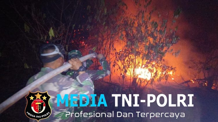 Kodim 0402/OKI Gerak Cepat Tim Gabungan Padamkan Karhutla Seluas 5 Hektar di Indralaya Utara