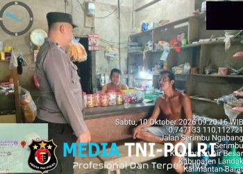 Cuaca Panas Bukan Penghalang, Polsek Air Besar Terus Hadir Jaga Keamanan dan Dekatkan Diri dengan Warga