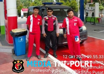 Polsek Cikarang Pusat Intensifkan Patroli Strong Point di SPBU Hegarmukti, Antisipasi Kejahatan Jalanan dan Aksi Premanisme