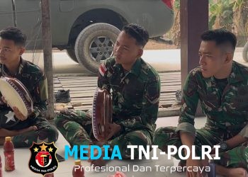 Pererat Tali Silaturahmi, Satgas Yonif 147/KGJ Pos Kotis Meyado Latih Seni Hadroh di Distrik Meyado