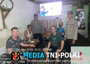 Laksanakan Patroli Malam Hari Personil Polsek Menyuke Cegah Tindak Kriminalitas Dan Premanisme