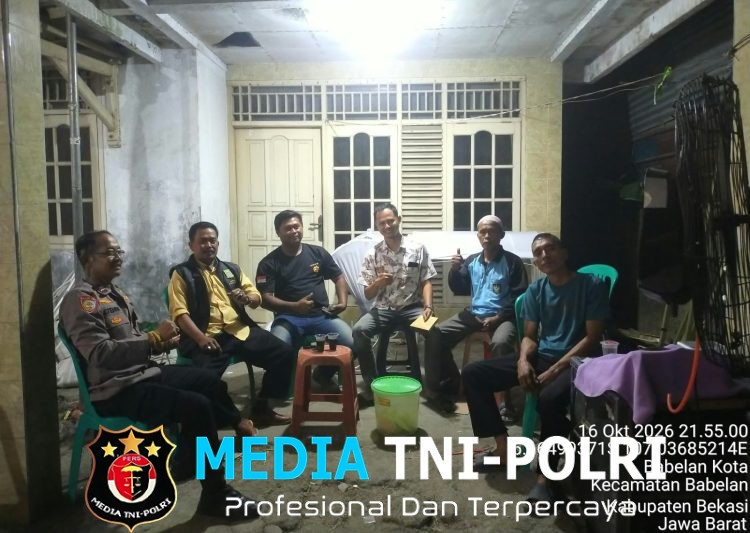 Cegah Tawuran Remaja, Bhabinkamtibmas Polsek Babelan Ajak Warga Aktifkan Ronda Malam dan Pastikan Anak di Rumah Pukul 22.00 WIB