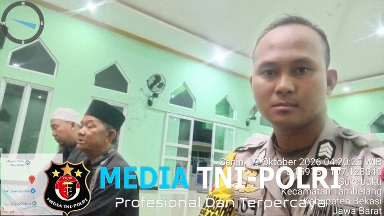Subuh Keliling di Masjid Jami Al Hidayah, Bhabinkamtibmas Polsek Tambelang Perkuat Silaturahmi dan Kebersamaan dengan Masyarakat