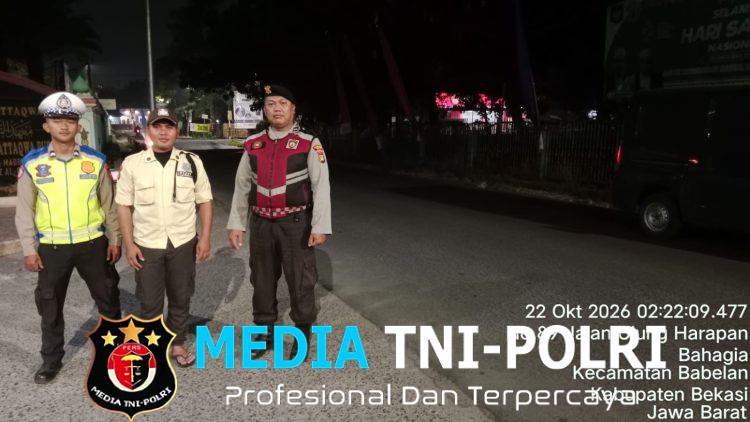 Polsek Babelan Intensifkan Patroli Biru di Jalan Ujung Harapan, Antisipasi Kejahatan 3C dan Gangguan Kamtibmas