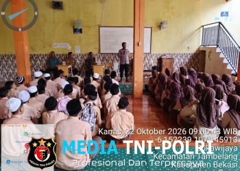 Polsek Tambelang Bersama TNI Gelar Polisi Peduli Pendidikan di MA Al-Hidayah, Edukasi Pelajar Cegah Tawuran dan Bullying