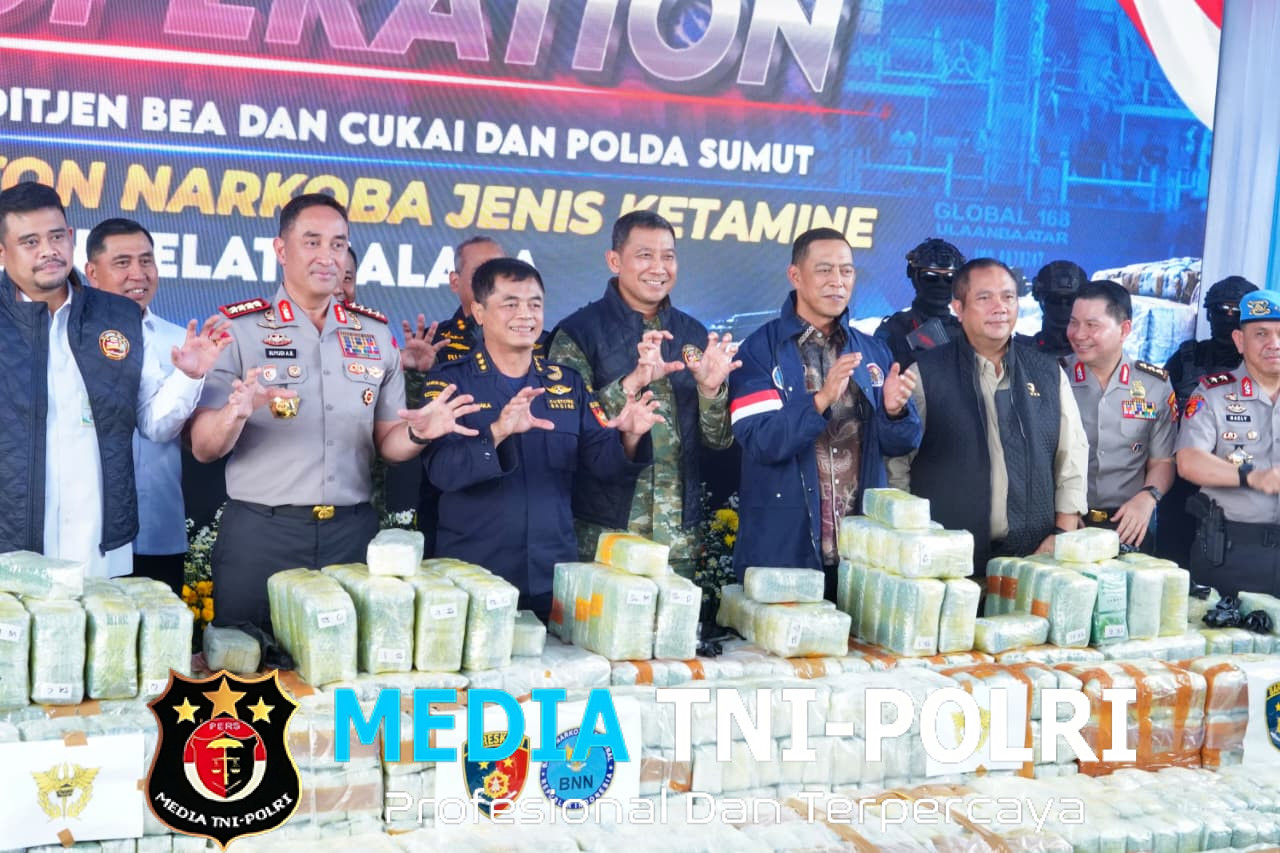 Pangdam I/BB Hadiri Pengungkapan 1.160 Paket Ketamine di Kapal Tanker Global 168