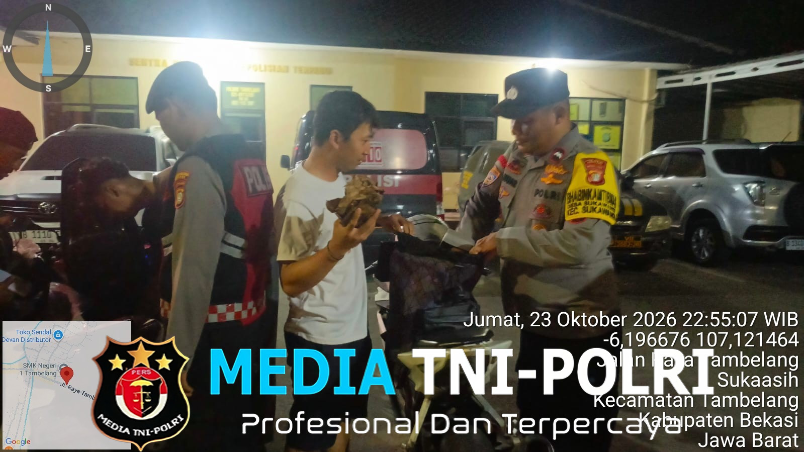 Polsek Tambelang Gelar Operasi Kejahatan Jalanan, Antisipasi 3C, Tawuran, dan Gangguan Kamtibmas