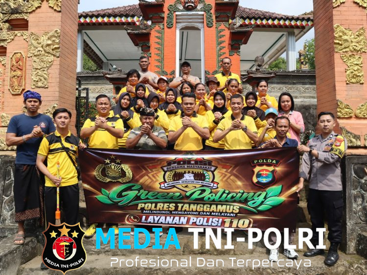 Green Policing, Polres Tanggamus Bersihkan Lingkungan Pura Tirtha Amerta