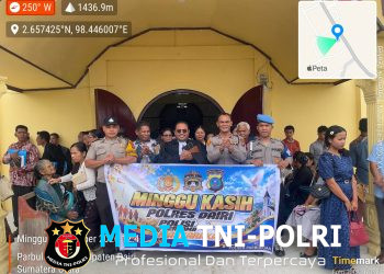 Minggu Kasih di Gereja HKBP Sigalingging Resort Agave Sigalingging , Kapolsek Parbuluan Ajak Jemaat Jaga Kamtibmas