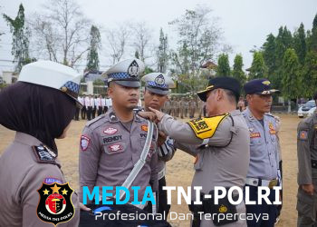 Wujudkan Lalu Lintas yang Tertib, Polres Lampung Utara Gelar Apel Pasukan Operasi Patuh Krakatau 2026