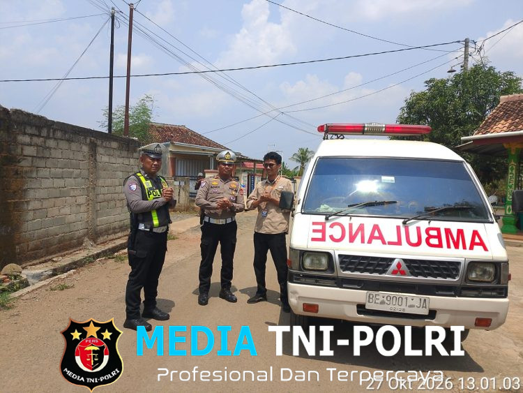 Polres Lampung Utara Kawal Jenazah Warga, Wujud Pelayanan Humanis dalam Operasi Patuh Krakatau 2026