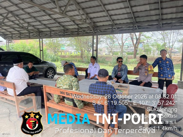 Perkuat Sinergitas Tiga Pilar, Bhabinkamtibmas Polsek Tambelang Gelar Sambang DDS di Kantor Desa Sukatenang