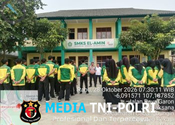 Cegah Kenakalan Remaja, Polsek Cabangbungin Bersama Babinsa Gelar Police Go to School di SMK El-Amin