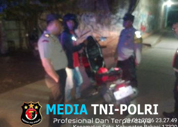 Antisipasi Kejahatan Jalanan dan 3C, Polsek Setu Gelar Operasi Kejahatan Jalanan Gabungan di Kolong Tol Cijengkol