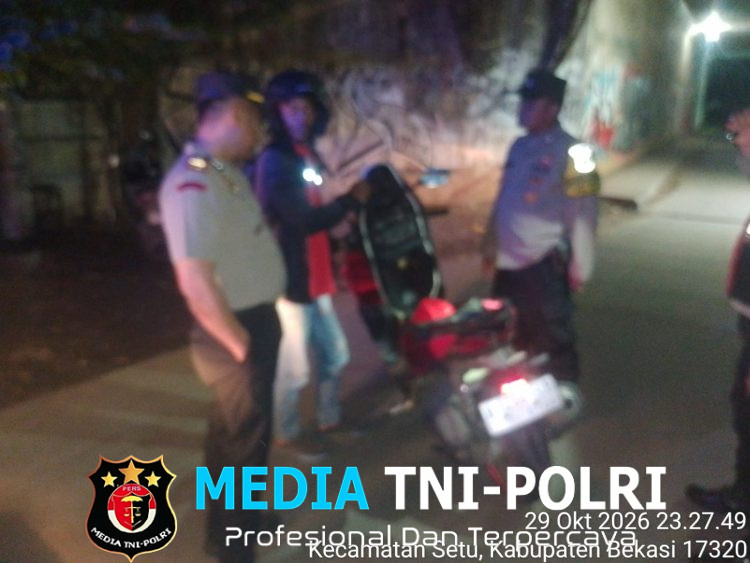 Antisipasi Kejahatan Jalanan dan 3C, Polsek Setu Gelar Operasi Kejahatan Jalanan Gabungan di Kolong Tol Cijengkol