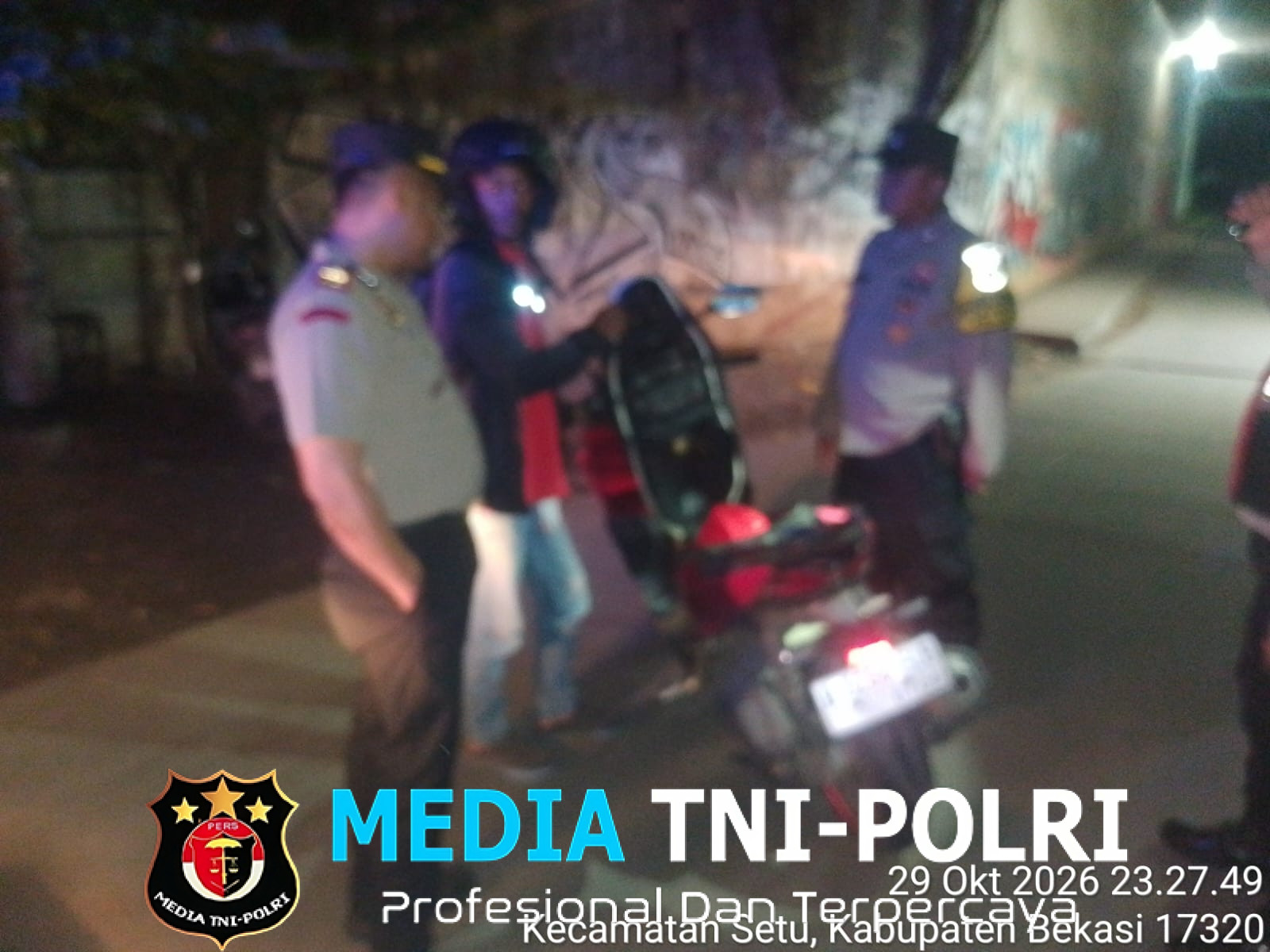 Antisipasi Kejahatan Jalanan dan 3C, Polsek Setu Gelar Operasi Kejahatan Jalanan Gabungan di Kolong Tol Cijengkol