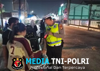 Antisipasi Kejahatan Jalanan dan 3C, Polsek Babelan Gelar Operasi Kejahatan Jalanan di Jalan Raya Pasar Babelan